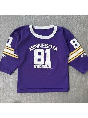 Vintage 80S Minnesota Vikings #81 NFL Football Jersey YOUTH medium 7Y- 8Y